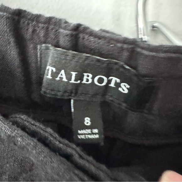 Talbots black wide leg linen pant Size 10 - Picture 3 of 6